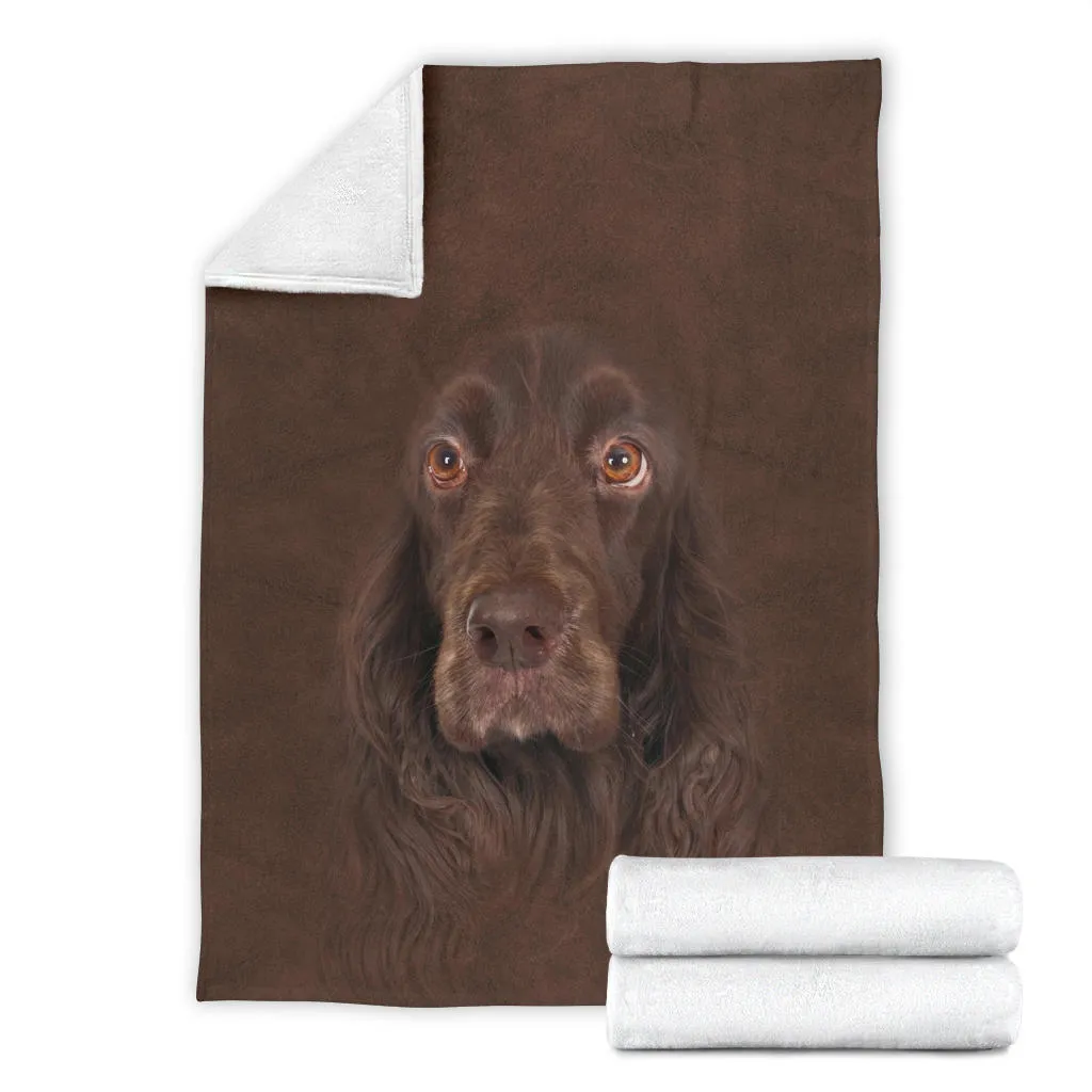 Premium Blanket Field Spaniel Face Hair