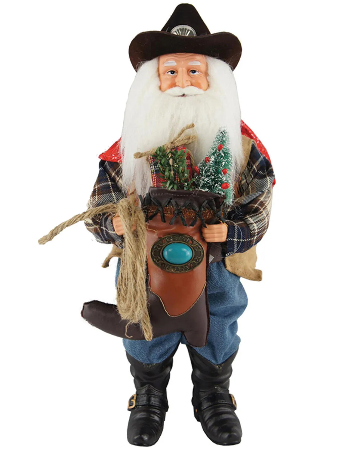 Product Name:  Santa's Workshop 15" Cowboy Boot Santa Claus