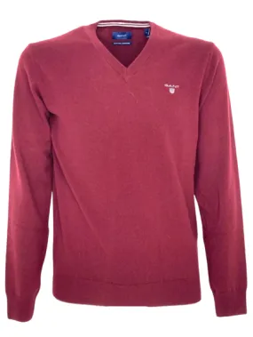 PULLOVER UOMO BORDEAUX 100% LANA