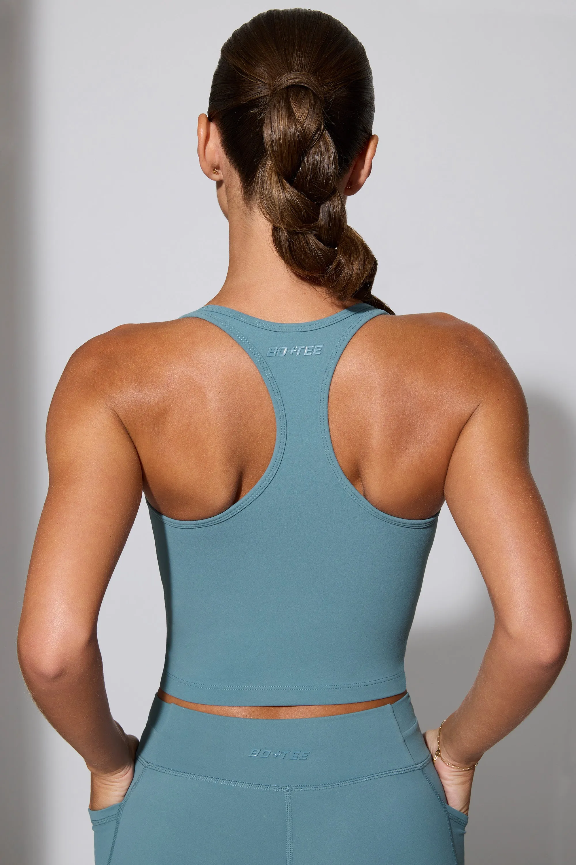 Racerback Tank Top in Slate Blue