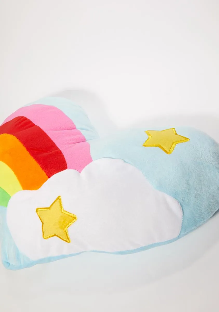 Rainbow Cloud Heart Pillow-