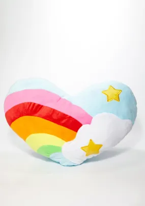 Rainbow Cloud Heart Pillow-