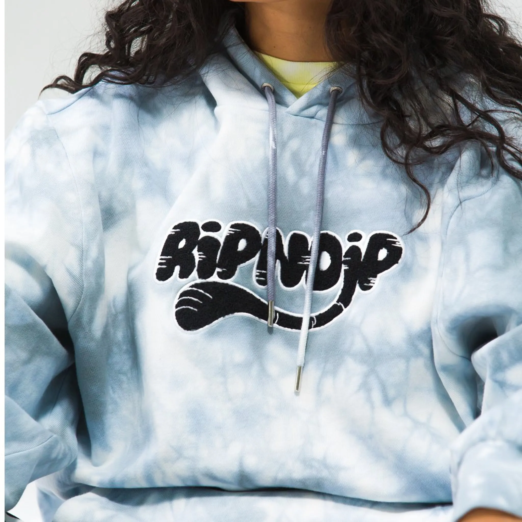 RIPNDIP RIPNTAIL Hoodie - Grey Lightning Wash exclusive at Remix