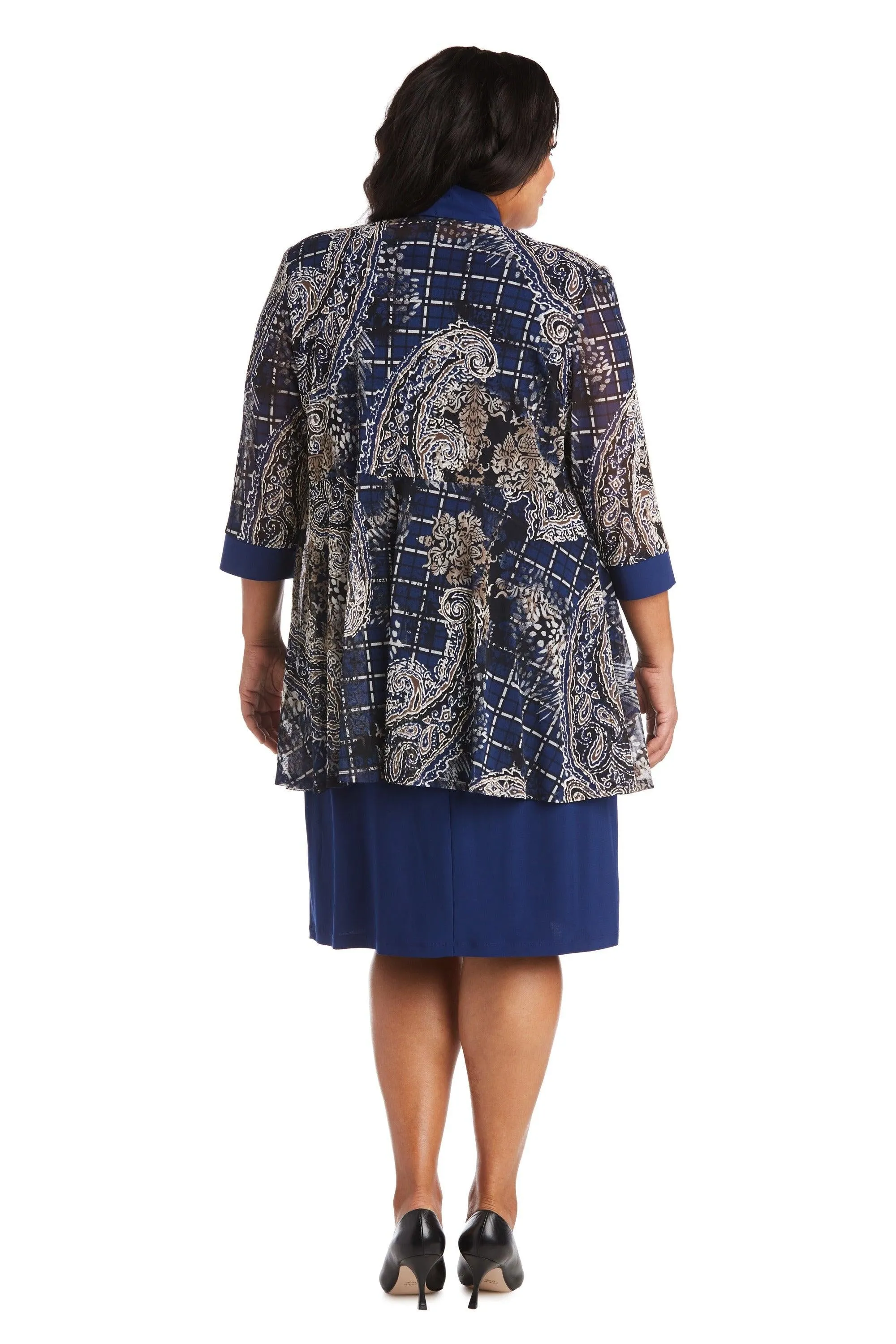 R&M Richards 7373W Short Plus Size Jacket Dress