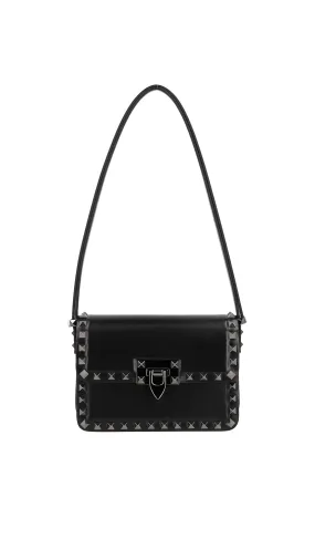 Rockstud Shoulder Bag - Black