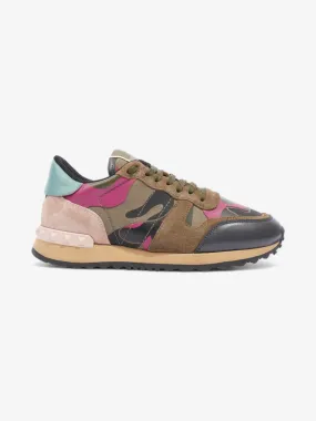 Rockstud Sneakers Khaki / Pink / Blue Suede EU 37 UK 4