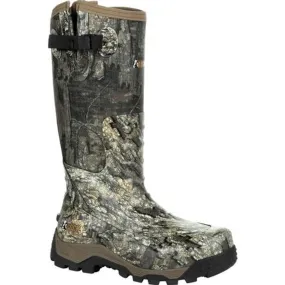 Rocky Mens Sport Pro Pull-On Rubber Snake Boot RKS0450 REALTREE TIMBER