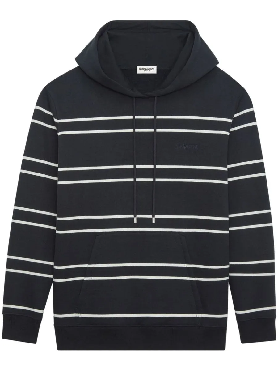 Saint Laurent    Saint Laurent Striped Cotton Hoodie