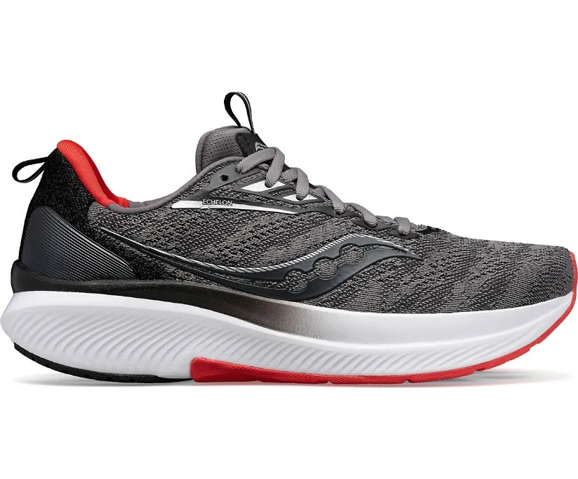 Saucony | Echelon 9 | Men's | Charcoal/Red Sky