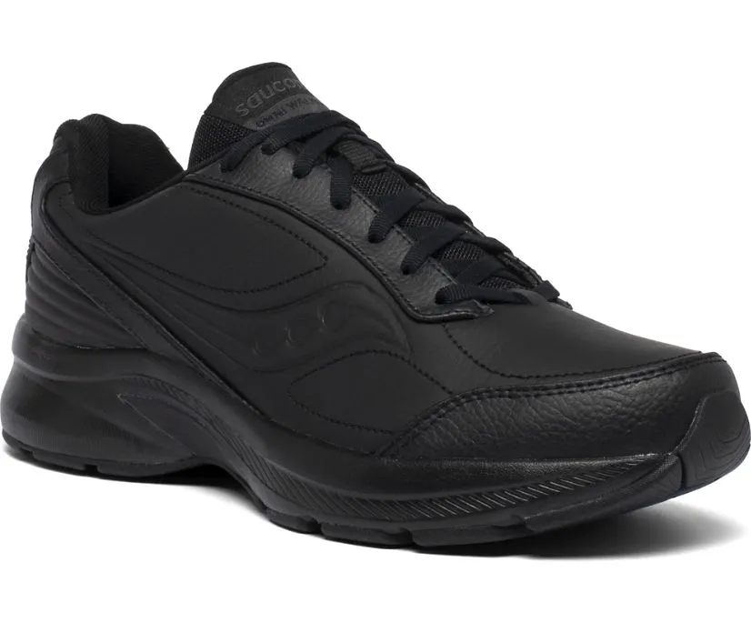 Saucony Mens Omni Leather Walker 3- Black Leather