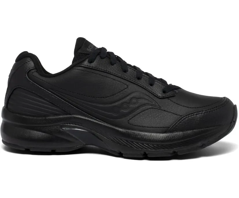 Saucony Mens Omni Leather Walker 3- Black Leather