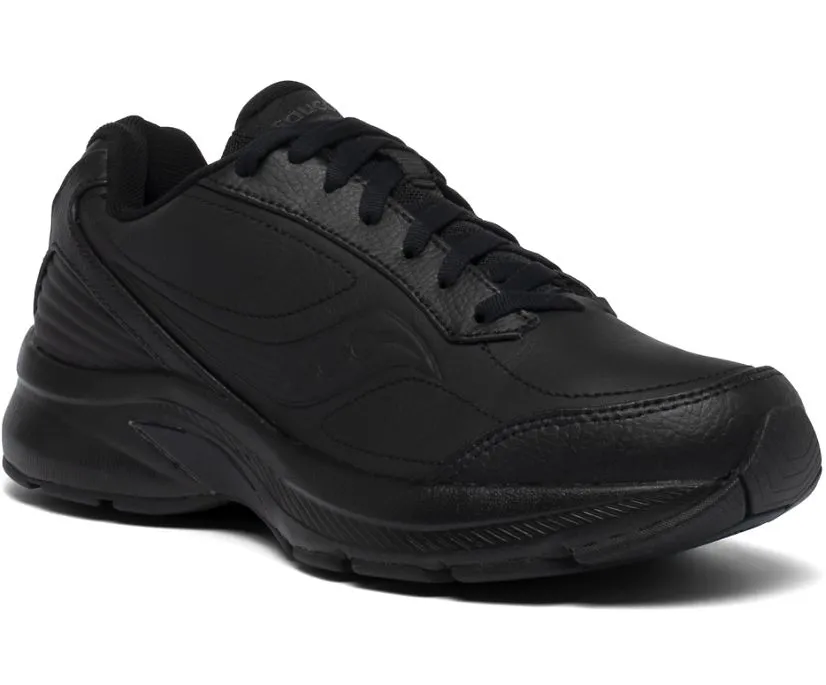 Saucony Womens Omni Leather Walker 3- Black Leather