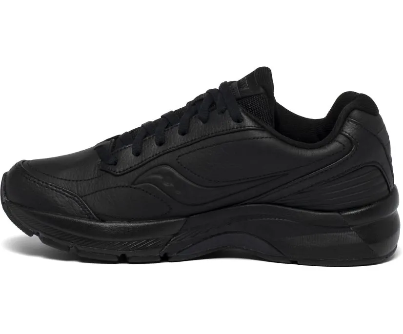 Saucony Womens Omni Leather Walker 3- Black Leather