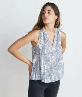 Sheri Tank in Geo Palm Print