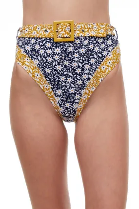 Shimmering Daisies High Rise Bikini Bottom