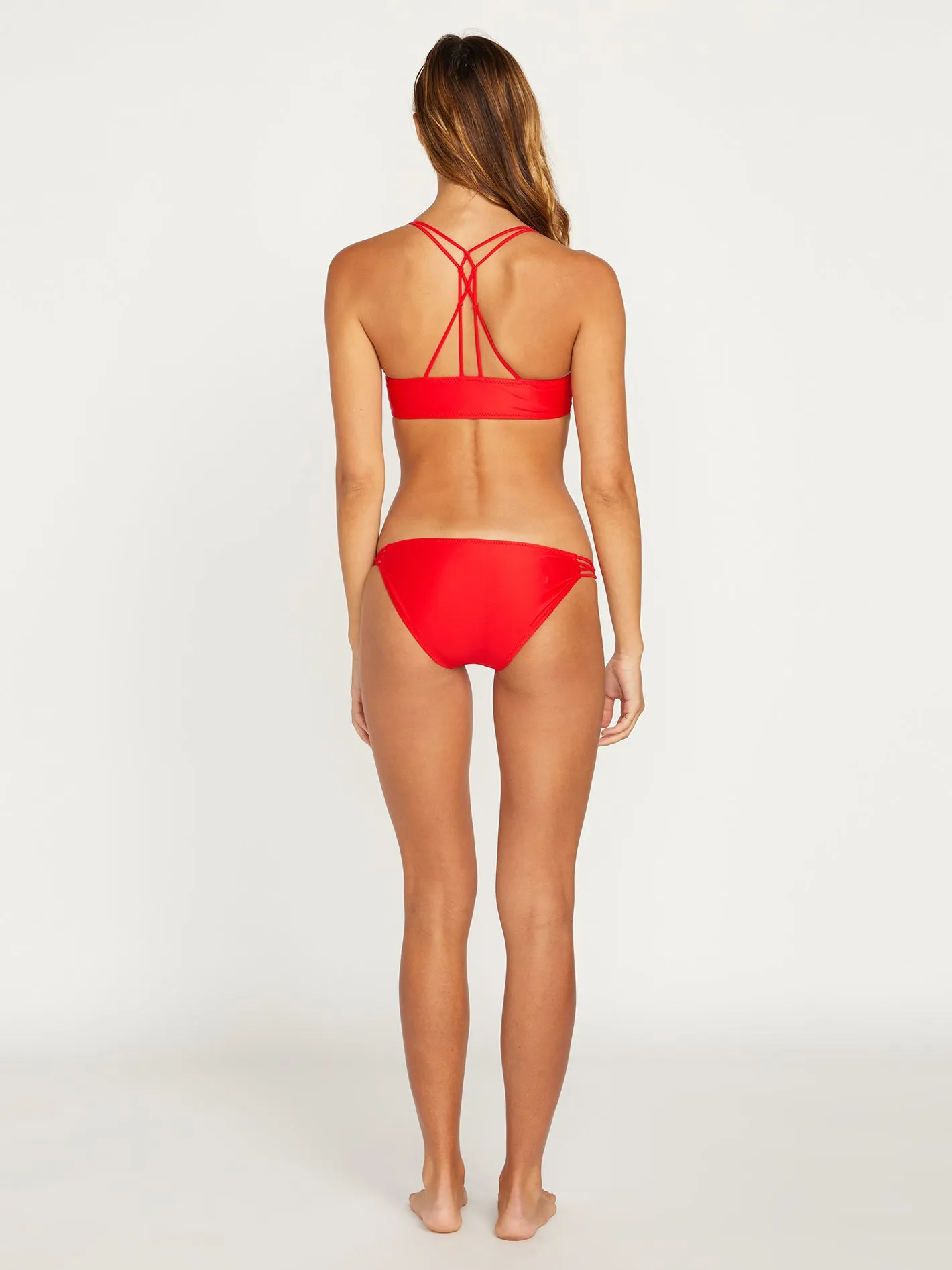 Simply Solid Full Bikini Bottoms - Candy Apple