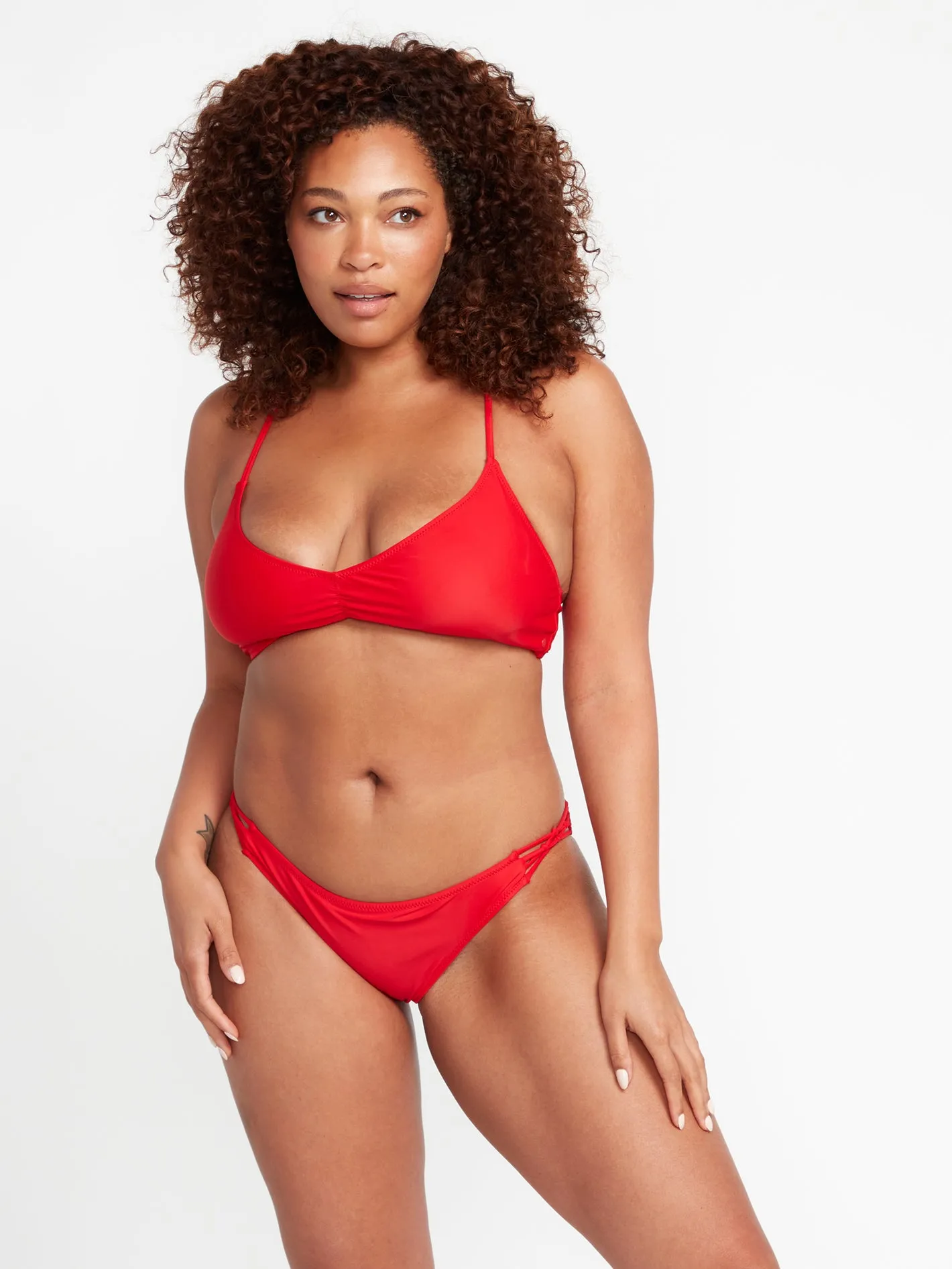 Simply Solid Full Bikini Bottoms - Candy Apple