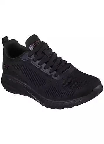 Skechers BOBS Squad Chaos Solid Engineered Lace Up Trainers | Kaleidoscope