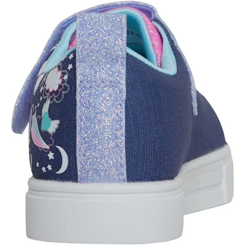 SKECHERS Girls Twinkle Sparks Unicorn Trainers Navy/Multi