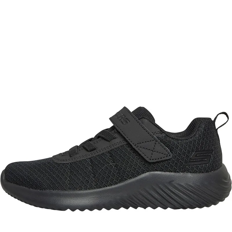 SKECHERS Junior Boys Bounder Baronik Trainers Black/Black