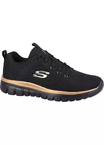 Skechers Ladies Black Graceful - Get Connected Trainers