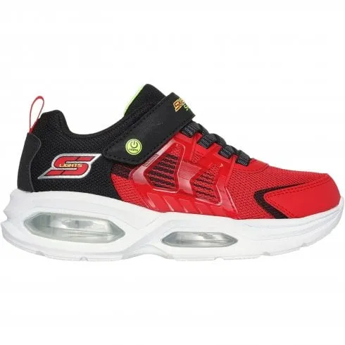 Skechers S Lights: Prismatrons | Red/Black | Childrens Light Up Trainers