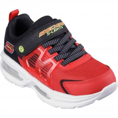 Skechers S Lights: Prismatrons | Red/Black | Childrens Light Up Trainers