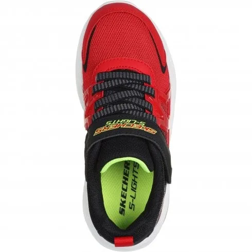 Skechers S Lights: Prismatrons | Red/Black | Childrens Light Up Trainers