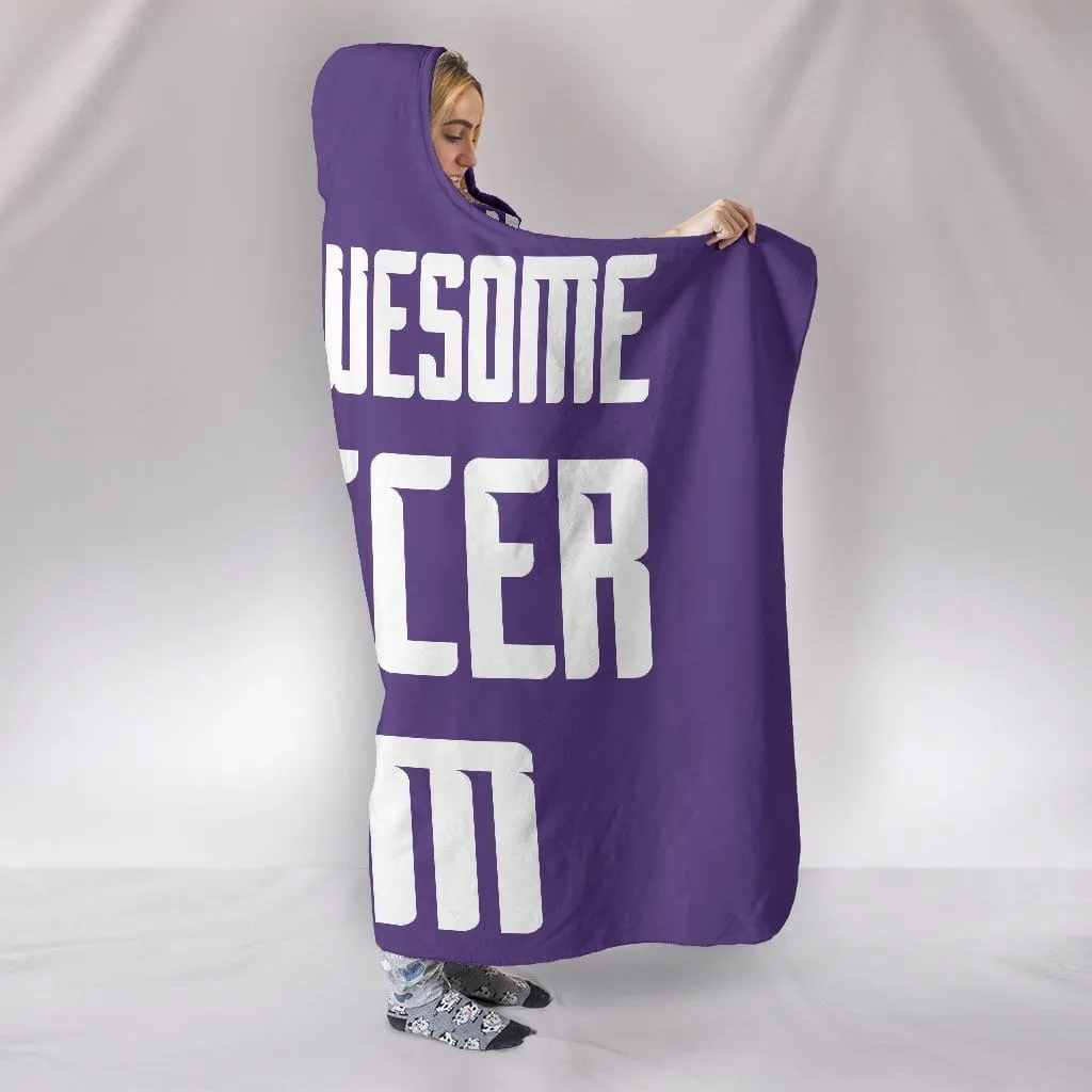 Soccer Mum Hooded Blanket - Purple