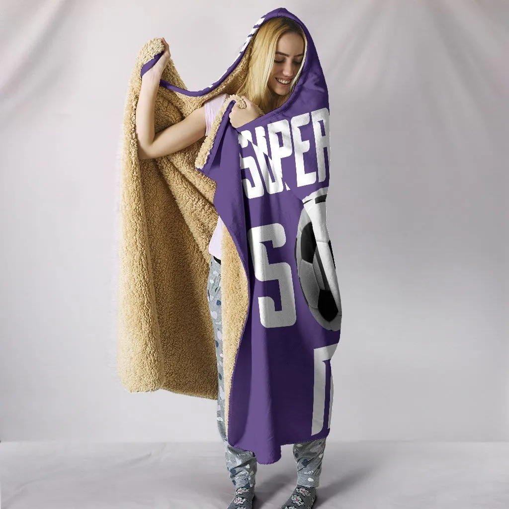 Soccer Mum Hooded Blanket - Purple