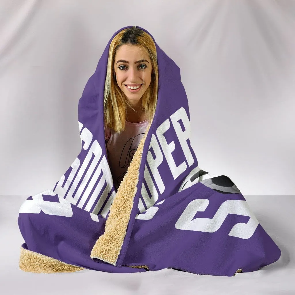 Soccer Mum Hooded Blanket - Purple