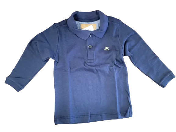 Soft Jersey Cotton Polo Shirt - Navy