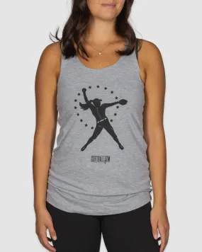 Softballism Star Girl Racerback Tank