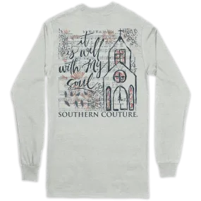 Southern Couture Classic It is Well Sheet Music Long Sleeve T-Shirt