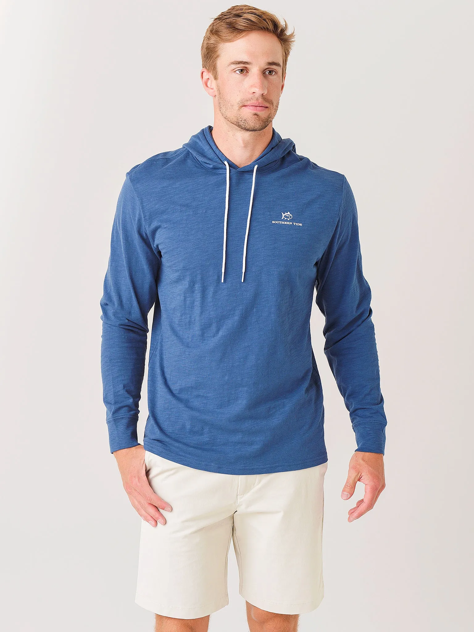     SOUTHERN TIDE  Men's South Shore Sun Farer Long Sleeve Hoodie T-Shirt    