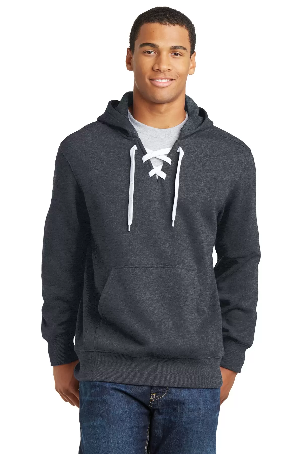 Sport Tek ST271 Sport-Tek Lace Up Pullover Hooded Sweatshirt SKU: ST271