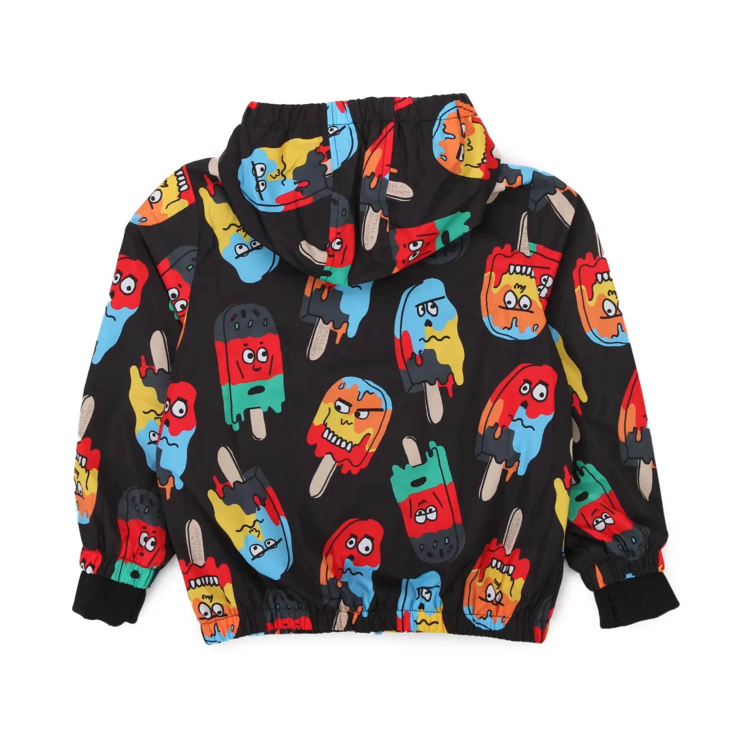 Stella Mccartney Black And Multicolor Unisex Light Jacket For Children