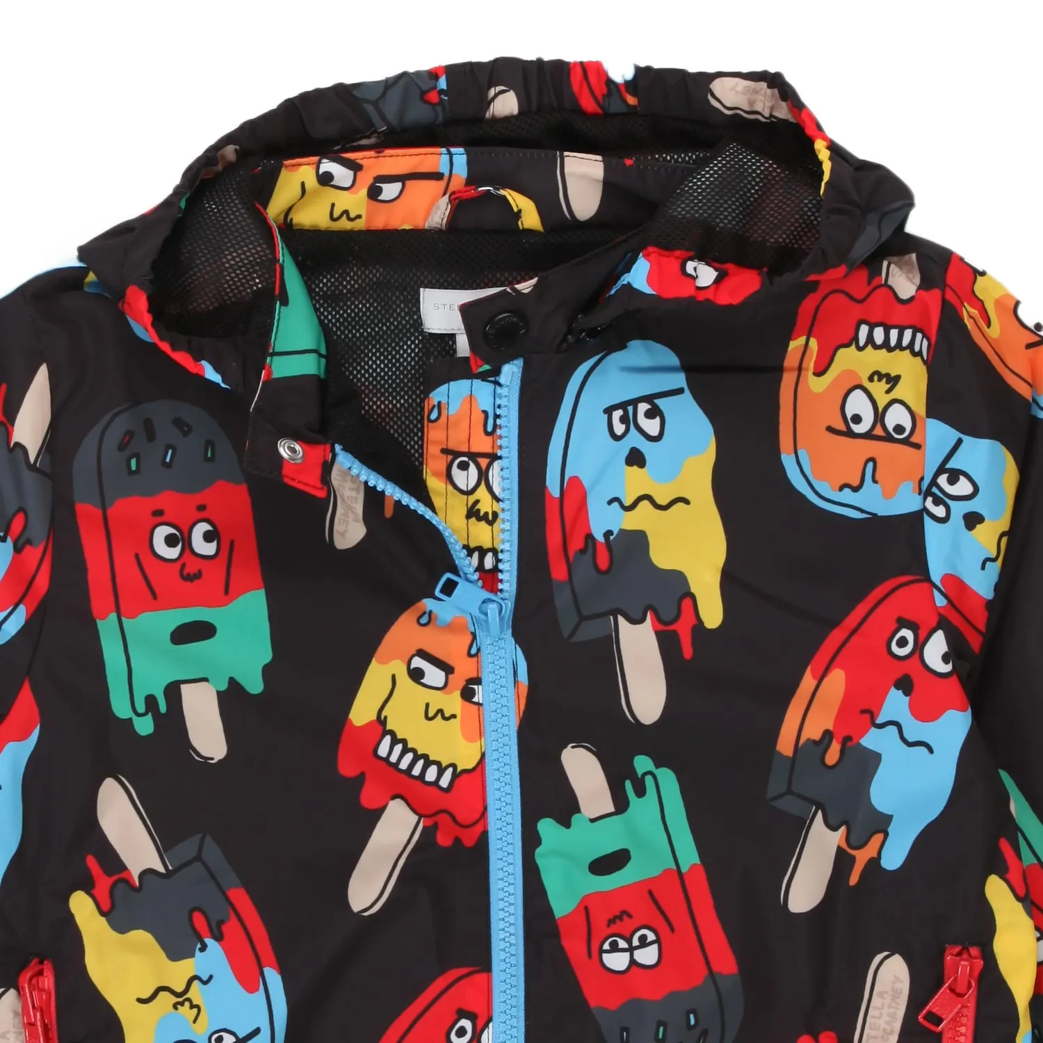 Stella Mccartney Black And Multicolor Unisex Light Jacket For Children