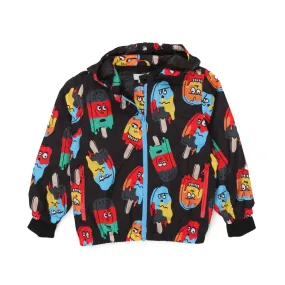 Stella Mccartney Black And Multicolor Unisex Light Jacket For Children