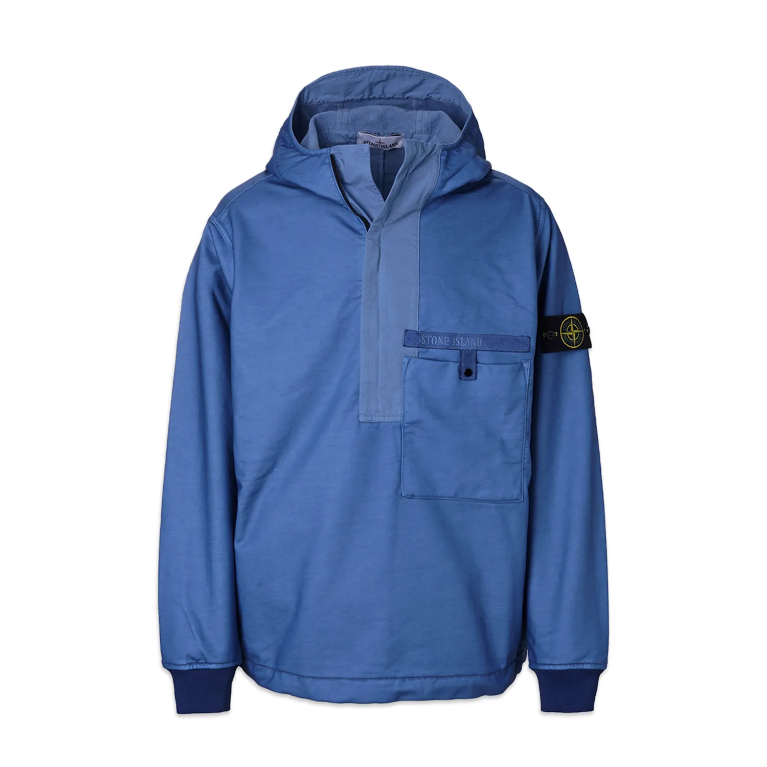 Stone Island 2022 Felpa Diagonale Gommata Pullover Smock - Authentic Luxury Designer