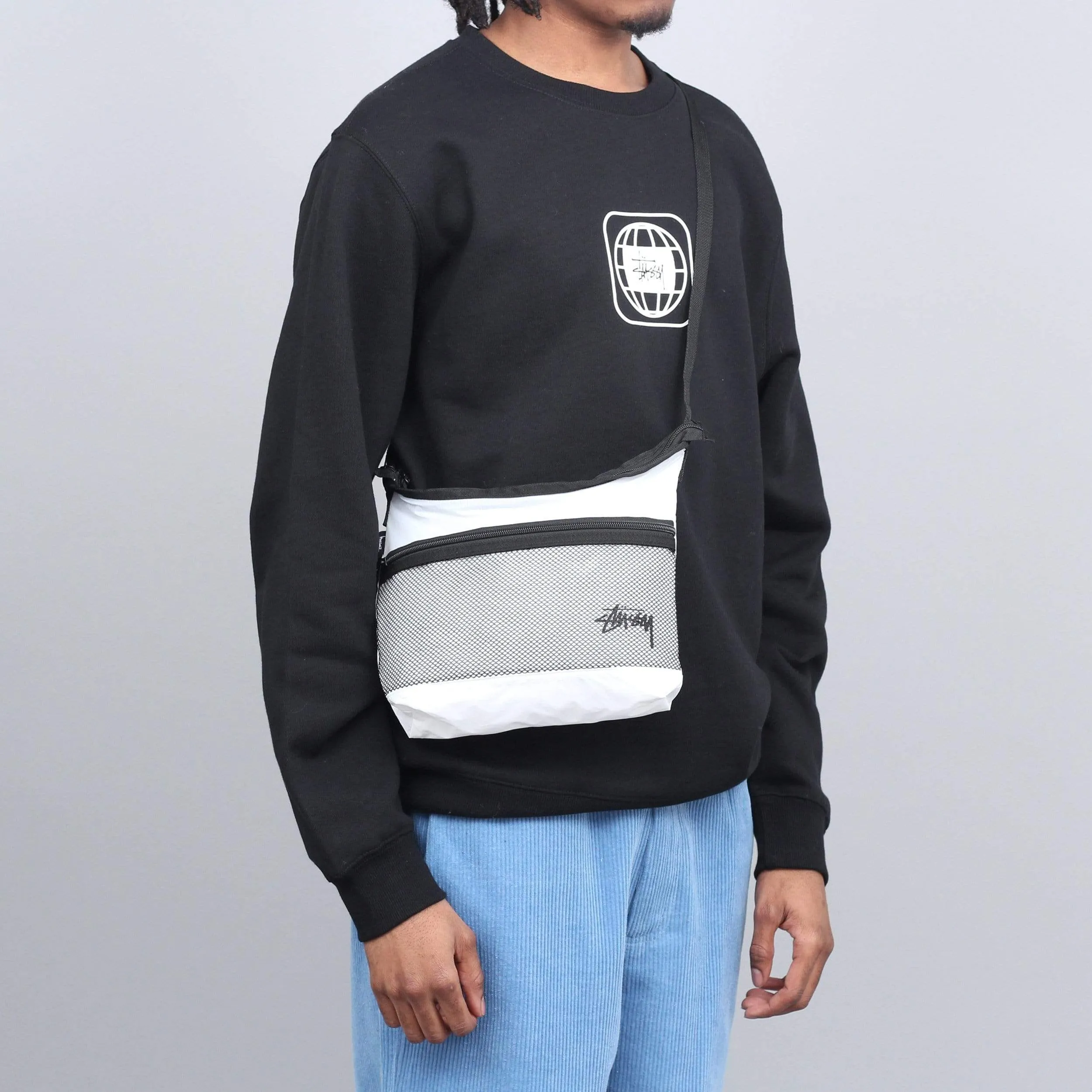 Stussy Light Weight Shoulder Bag White