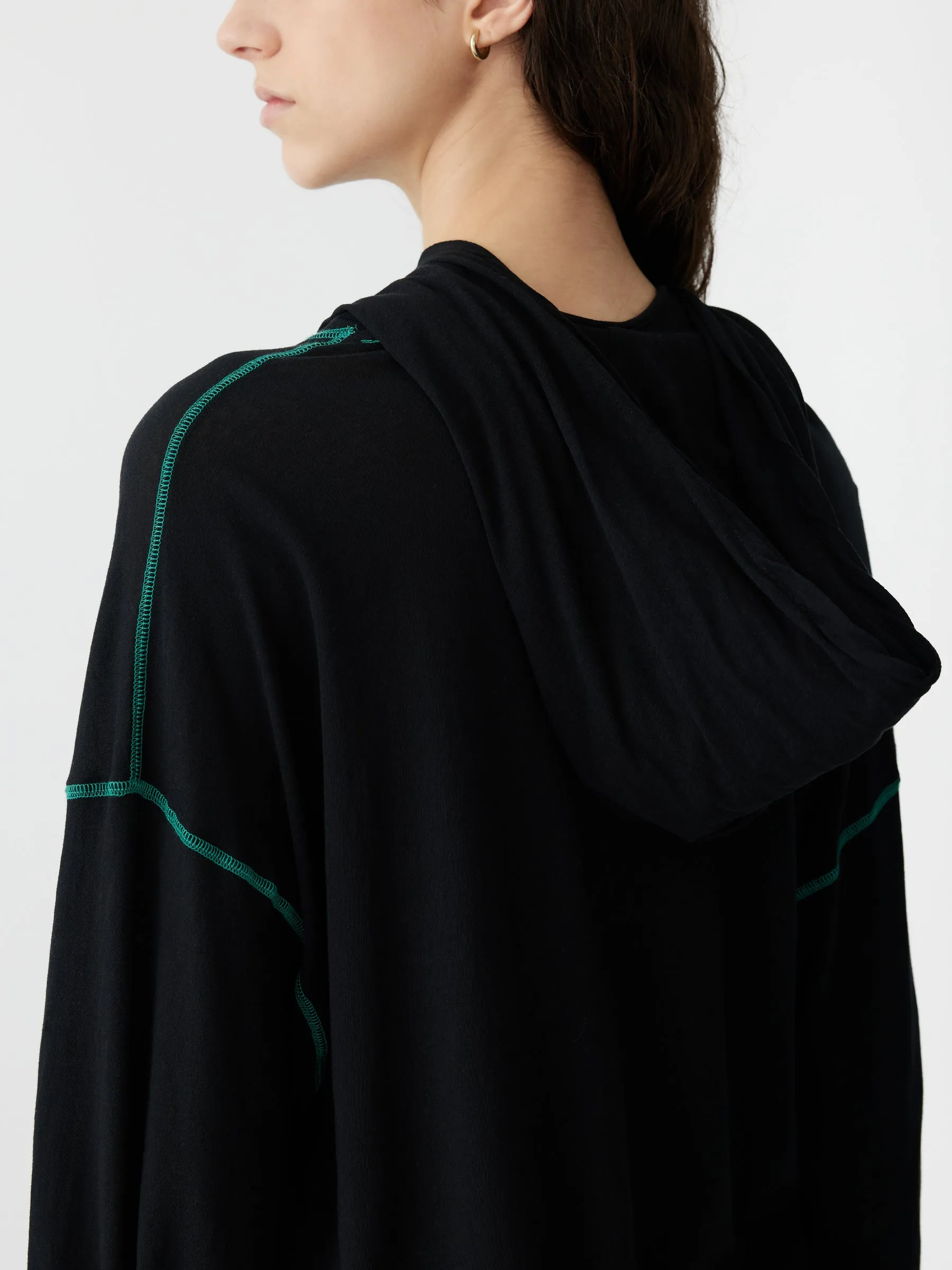 superfine slouch jersey hoodie