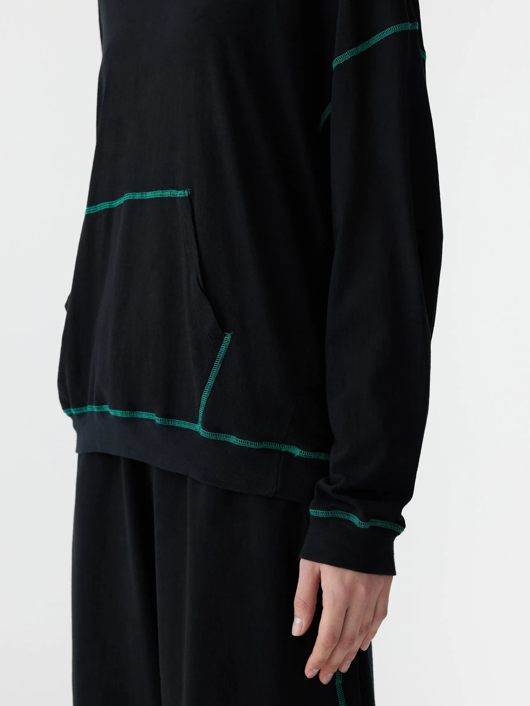 superfine slouch jersey hoodie