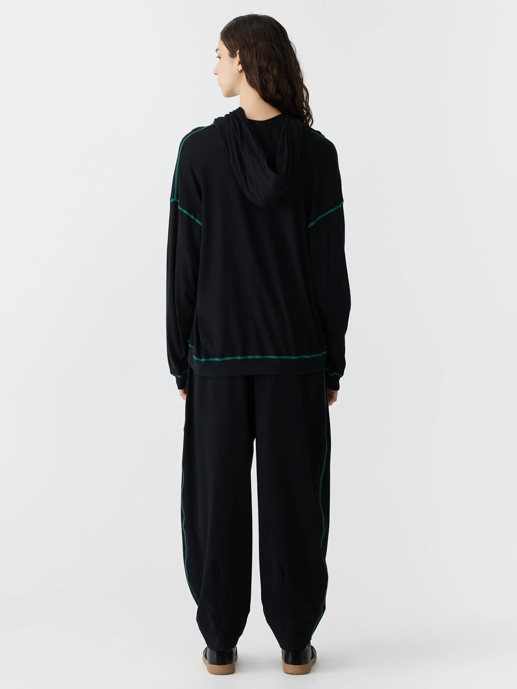 superfine slouch jersey hoodie