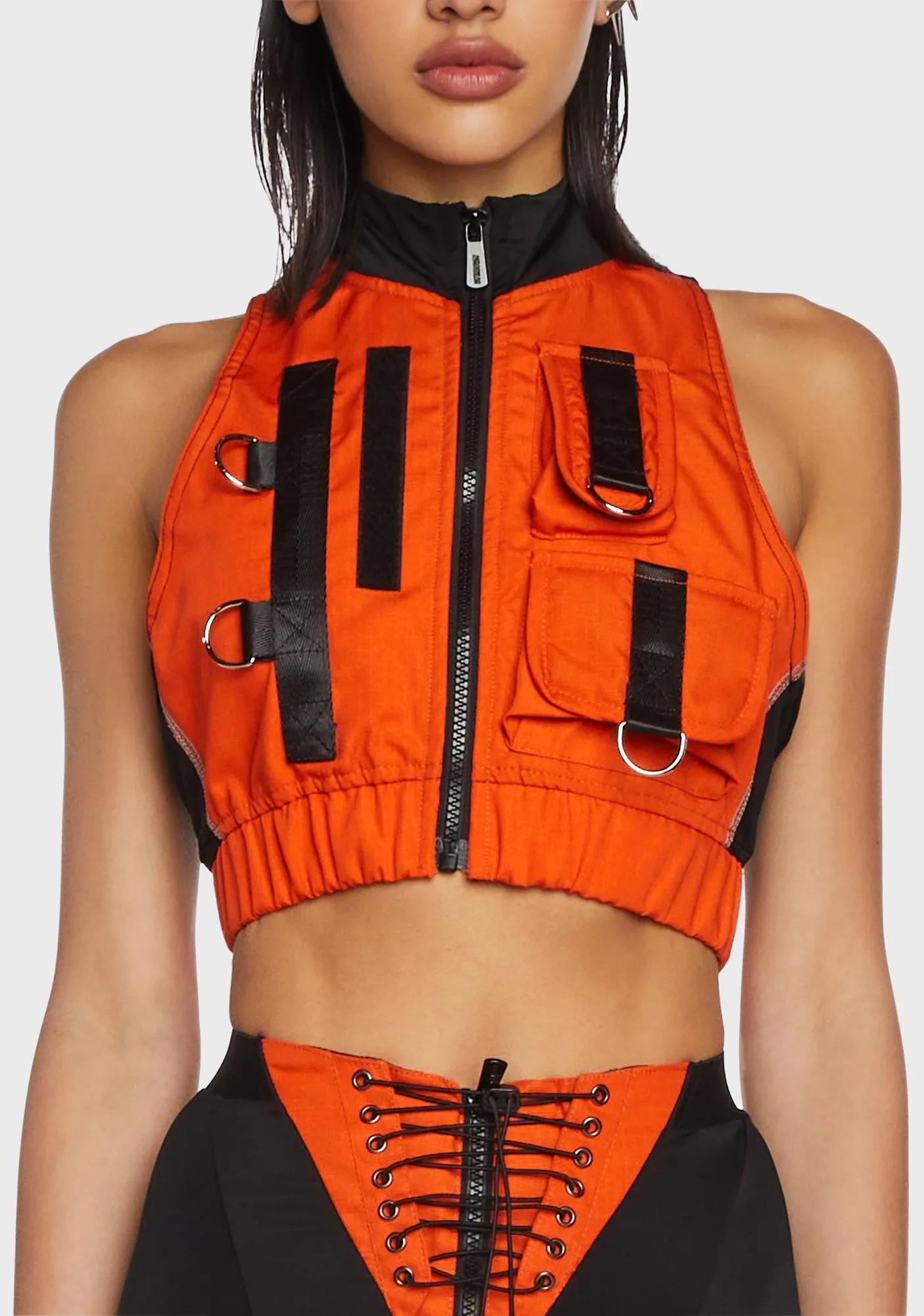 Tactical Vest Top - Orange-