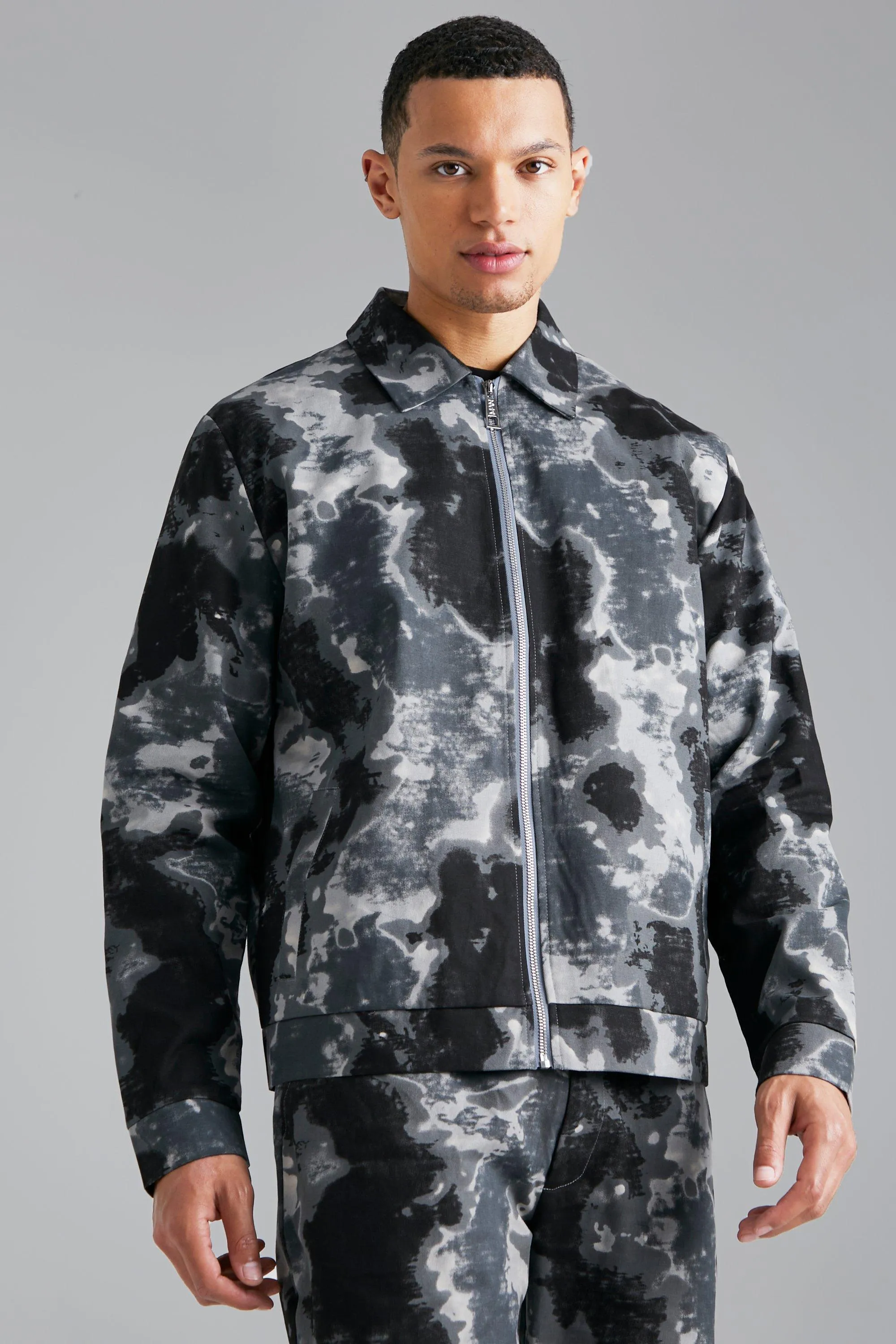 Tall Tie Dye Twill Coach Jacket