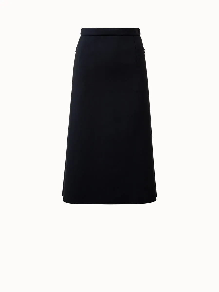 Techno Neoprene Midi Skirt