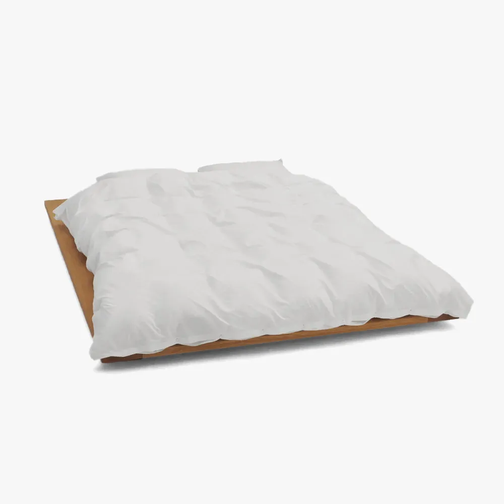 Tekla Cotton Percale Queen Duvet Cover / Broken White