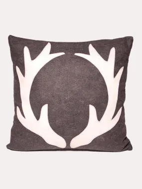     THE SALTY COTTAGE  Charcoal Antler Pillow    