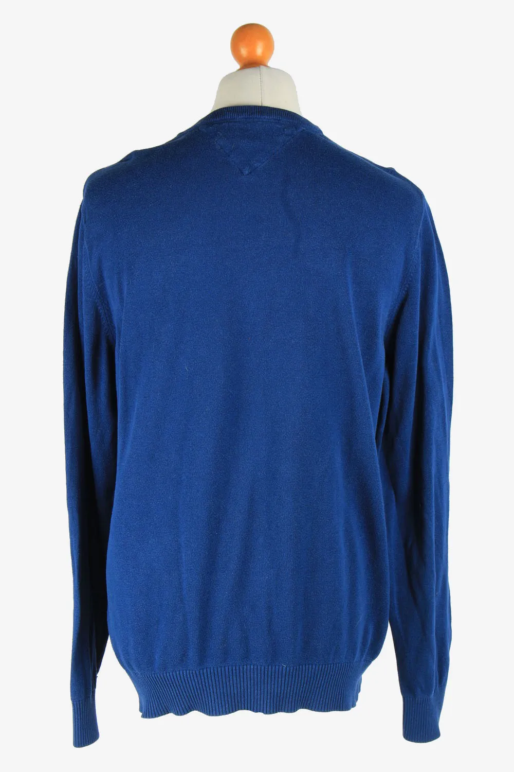 Tommy Hilfiger V Neck Jumper Pullover 90s Dark Blue XL - Pepper Tree London